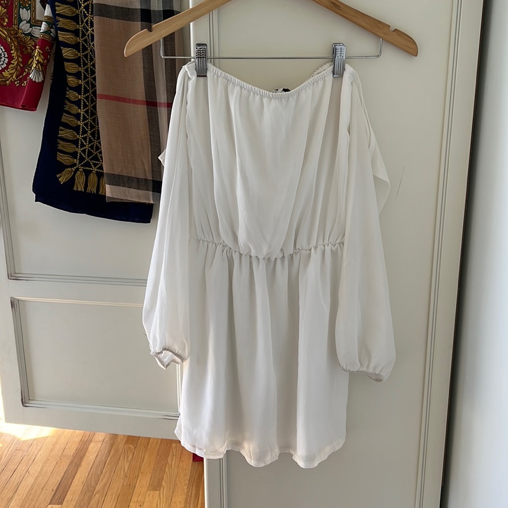 Sabo Skirt Chiffon Lightweight White Dress